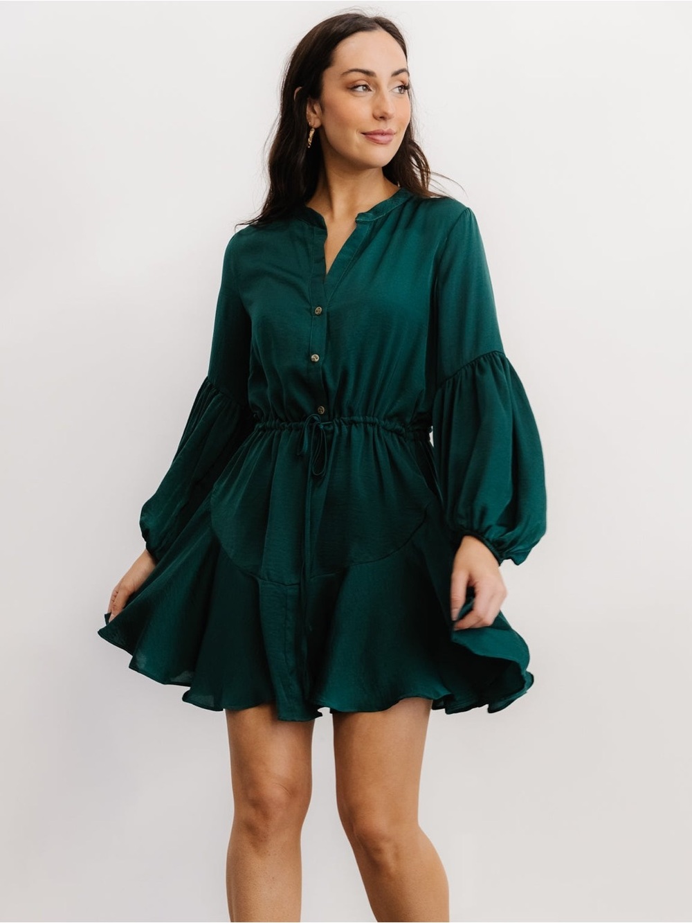 NWT Women's Garland Mini Dress | Dark Green - Large | Baltic Born